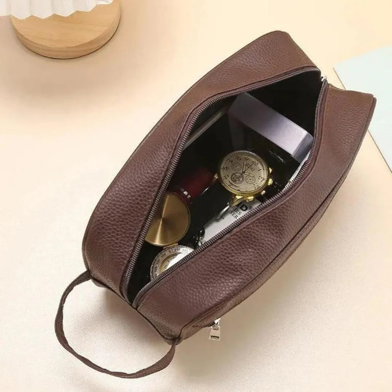 Bolsa Necessaire Masculina de Couro